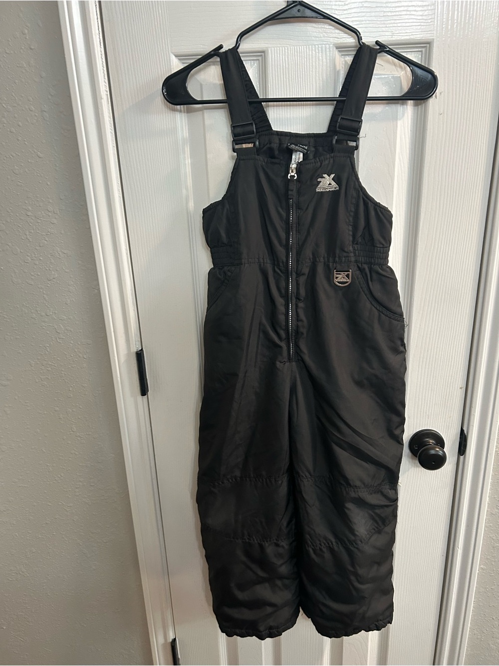 ZeroXposur Snow Bib Pants Unisex Kids L (6X) Black Polyester Insulated Ski